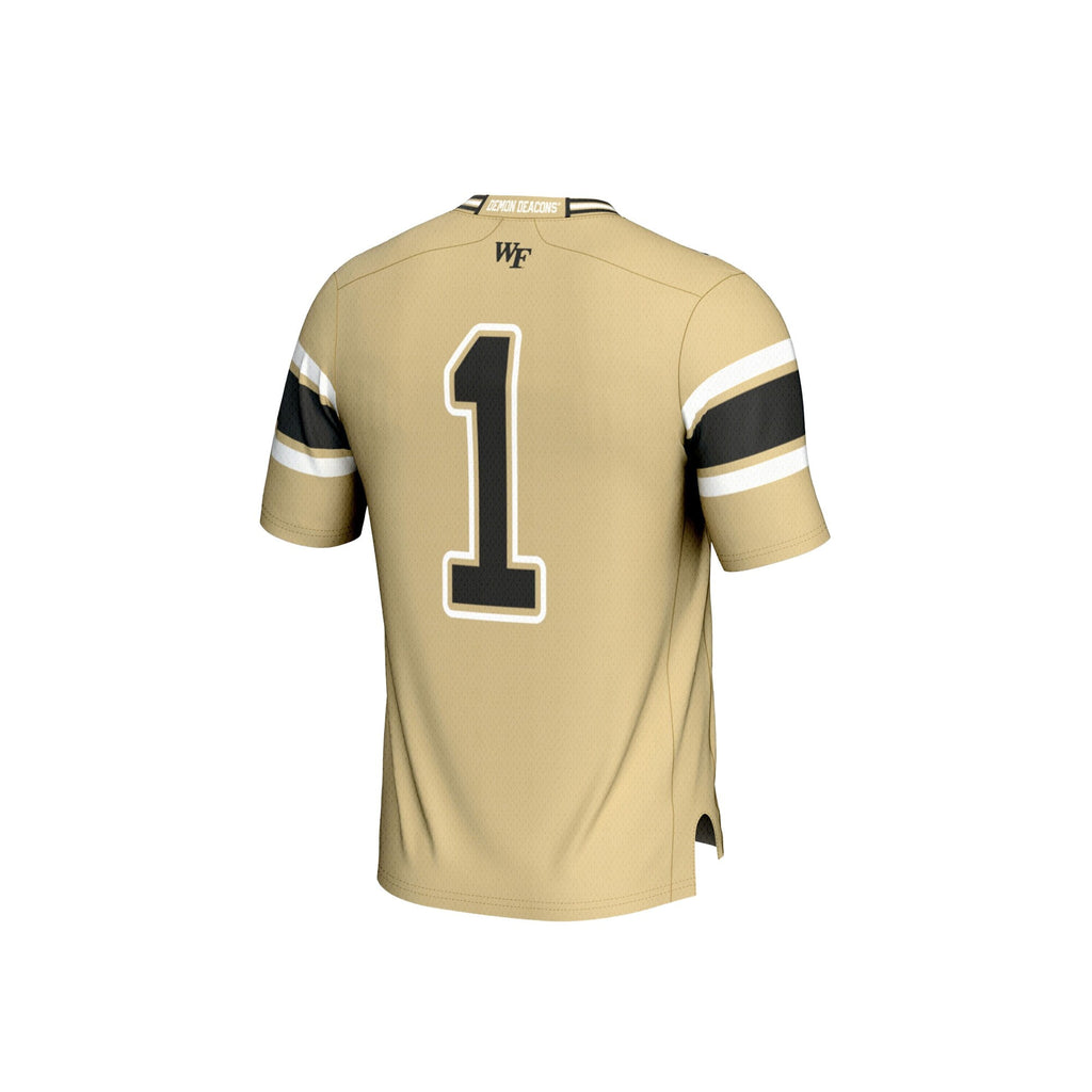 #1 Wake Forest Demon Deacons Lightweight Football Fashion Jersey - Gold