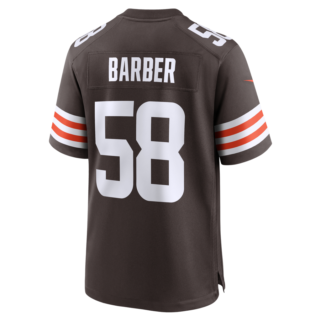 Cleveland Browns Austin Barber Brown Team Game Jersey