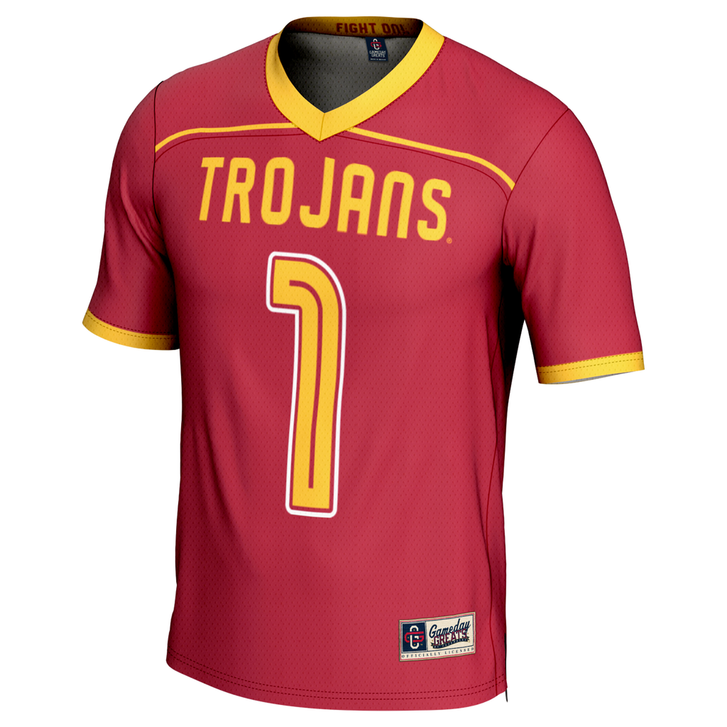 #1 USC Trojans Lightweight Lacrosse Fashion Jersey - Cardinal