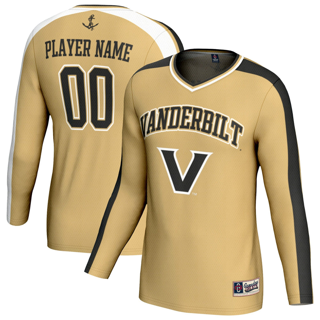 Vanderbilt Commodores NIL Pick-A-Player Lightweight Collegiate Volleyball Fashion Jersey - Gold