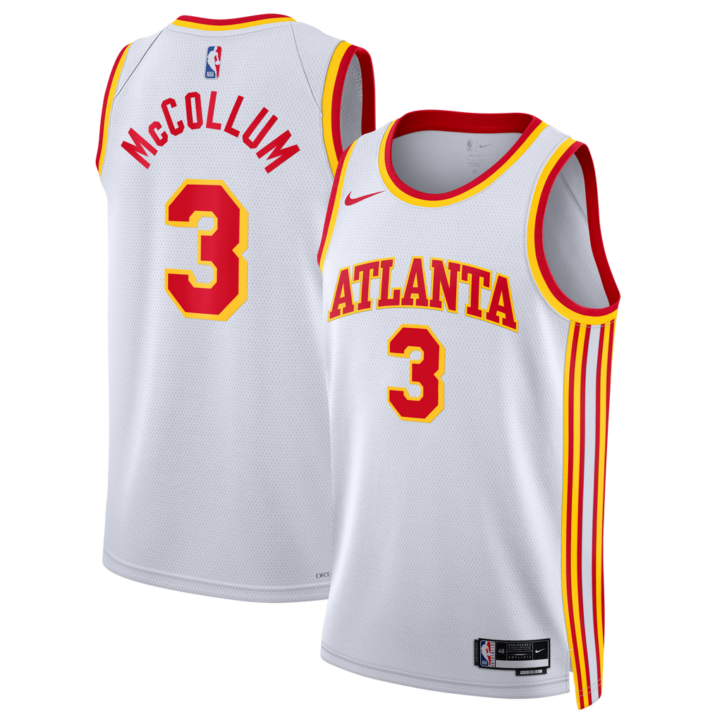 Atlanta Hawks Association Edition Swingman Jersey - White - CJ McCollum