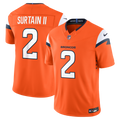 Denver Broncos Patrick Surtain II Orange Team Vapor F.U.S.E. Stitched Limited Jersey