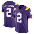 Justin Jefferson LSU Tigers Player Game Jersey - Purple