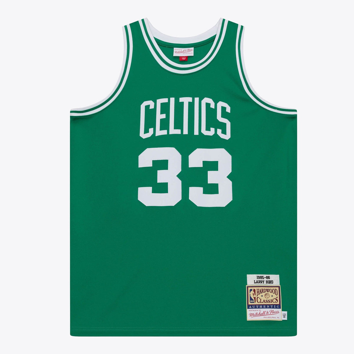 Boston Celtics Larry Bird 1985 Authentic Road Jersey - Kelly Green