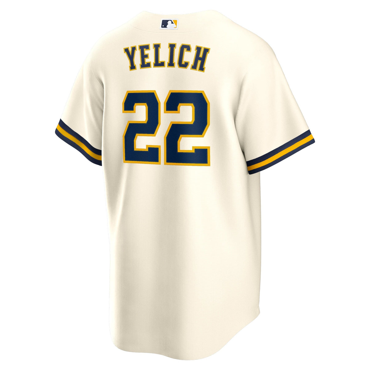 Milwaukee Brewers Christian Yelich Cream Home Replica Player Jersey