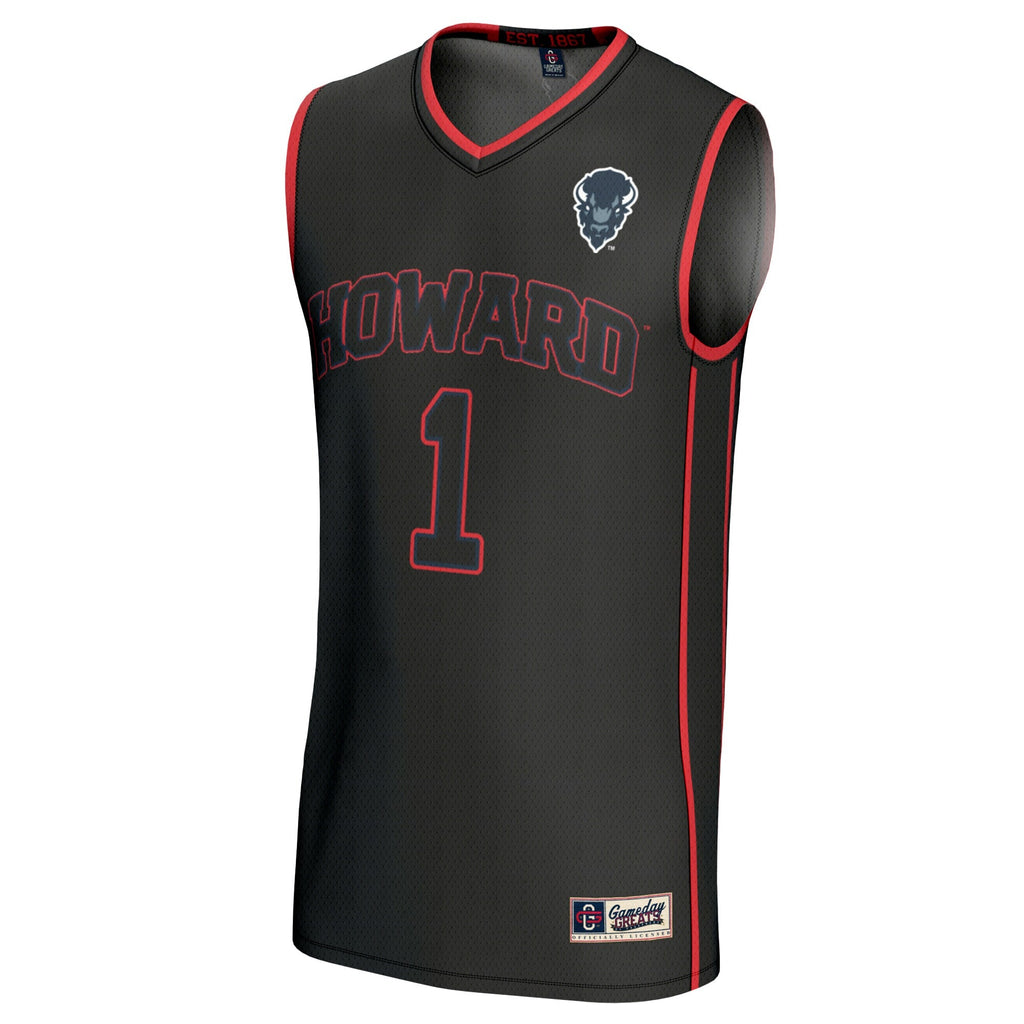 Howard Bison Lightweight Collegiate Basketball Fashion Jersey - Black