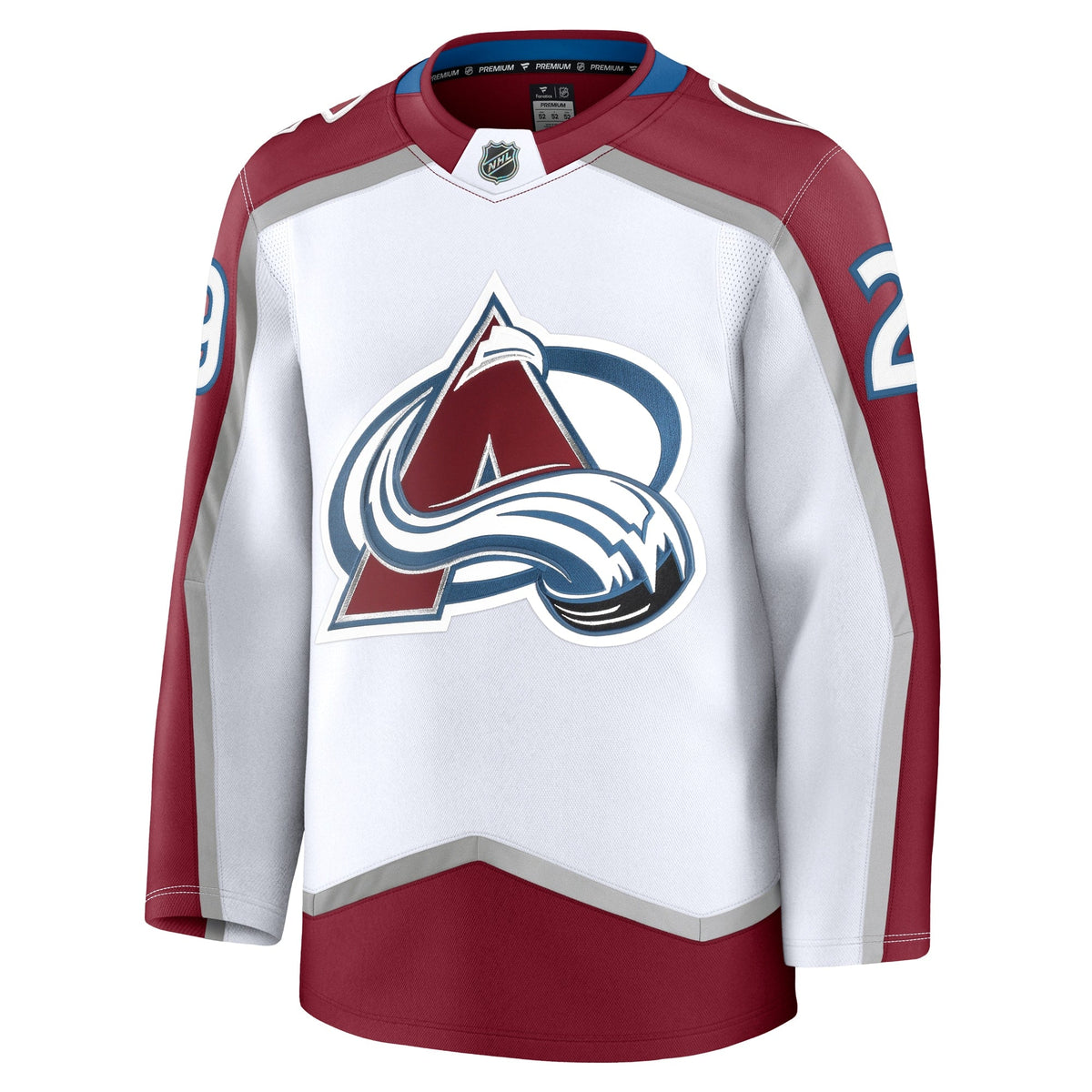 Colorado Avalanche Nathan MacKinnon White Away Premium Jersey