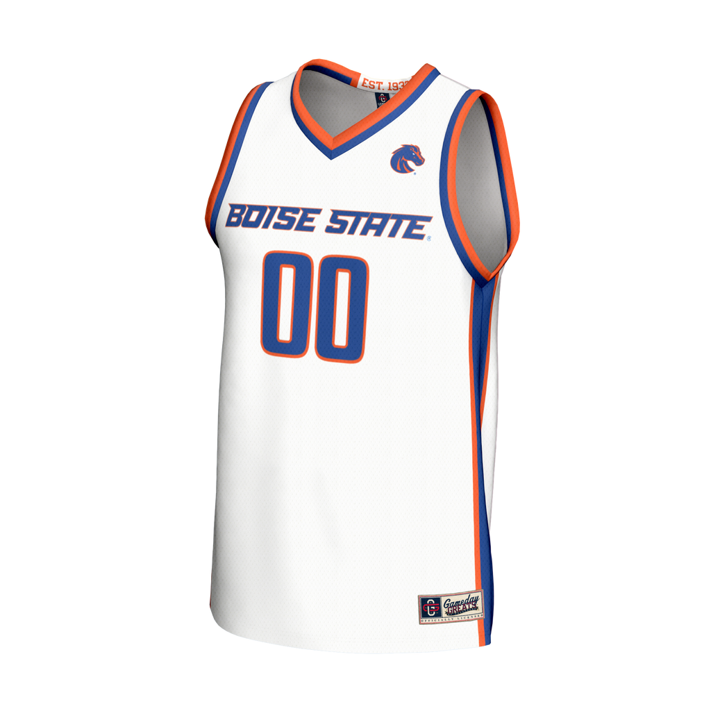 Boise State Broncos NIL Pick-A-Player Lightweight Basketball Fashion Jersey - White