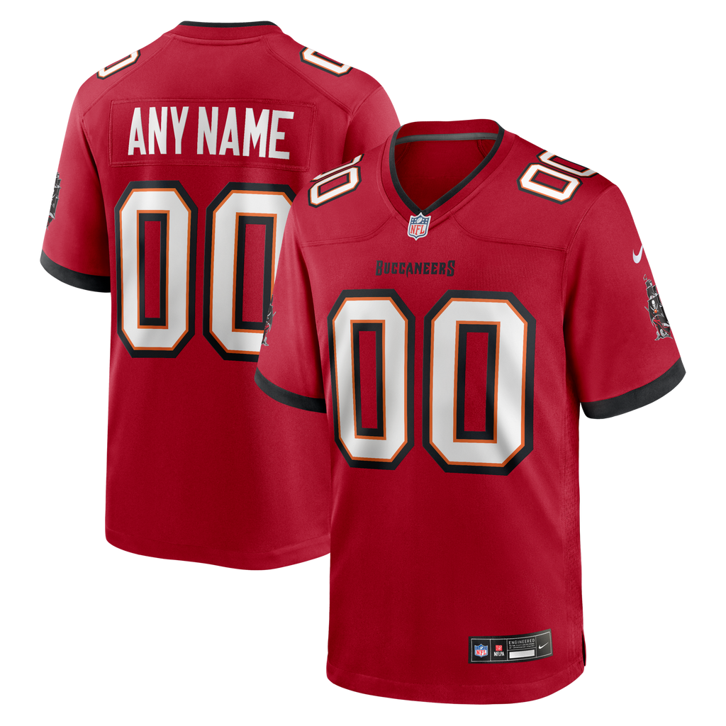 Red Tampa Bay Buccaneers Team Custom Game Jersey