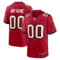 Red Tampa Bay Buccaneers Team Custom Game Jersey