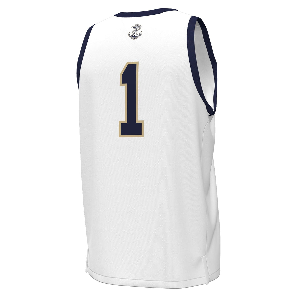 Navy Midshipmen #1 Replica Basketball Jersey - White