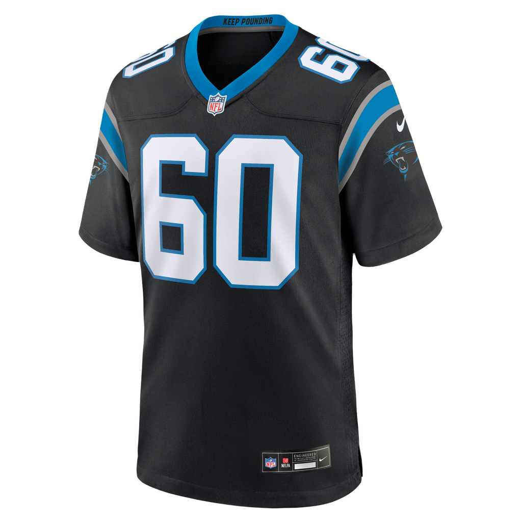 Carolina Panthers Nick Samac Black Team Game Jersey