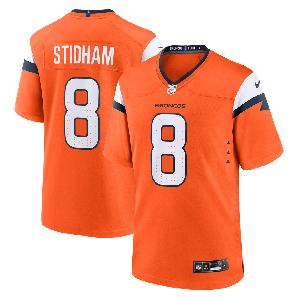 Denver Broncos Jarrett Stidham Orange Team Game Jersey