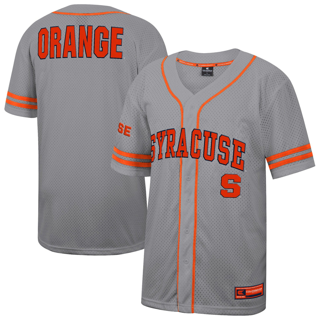Syracuse Orange Free Spirited Baseball Jersey - Gray
