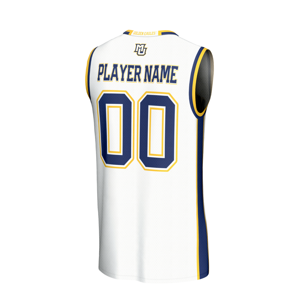 Marquette Golden Eagles Lightweight Collegiate Basketball NIL Pick-A-Player Fashion Jersey - White