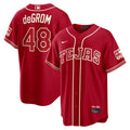 Texas Rangers Jacob deGrom Red 2026 City Connect Stadium Jersey