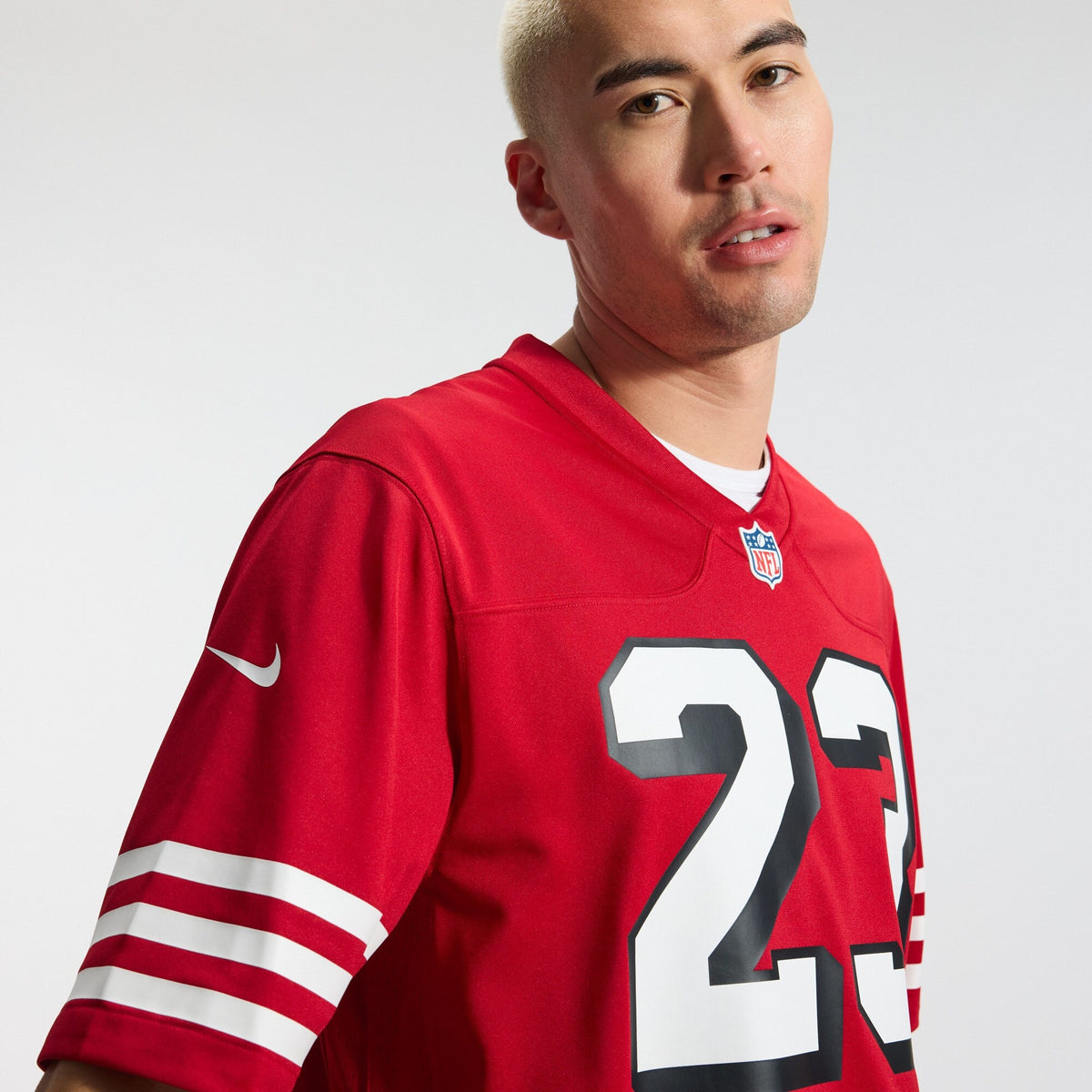 San Francisco 49ers Christian McCaffrey Scarlet Alternate Game Player Jersey