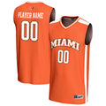 Miami Hurricanes Lightweight Collegiate Basketball NIL Pick-A-Player Fashion Jersey - Orange