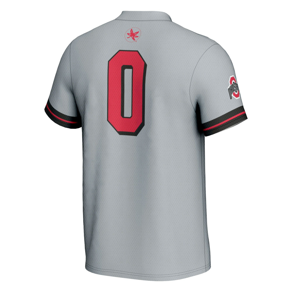 #0 Ohio State Buckeyes Softball Lightweight Fashion Jersey - Gray