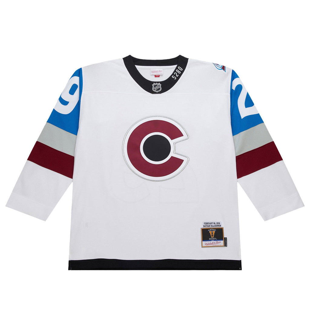 Colorado Avalanche Nathan MacKinnon White 2016-17 Power Play Jersey