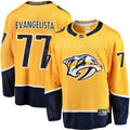 Nashville Predators Luke Evangelista Gold Premier Breakaway Player Jersey