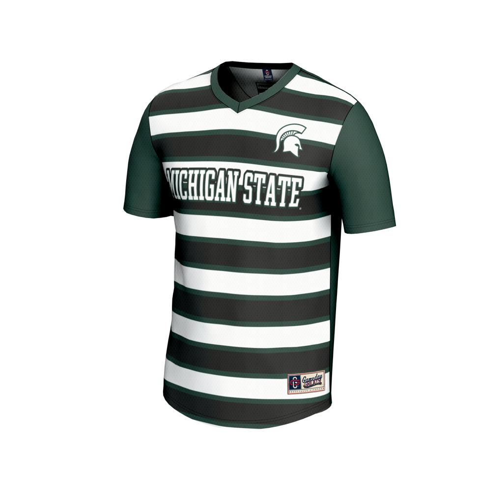 Michigan State Spartans Collegiate Soccer NIL Pick-A-Player Fashion Jersey - Green/Black
