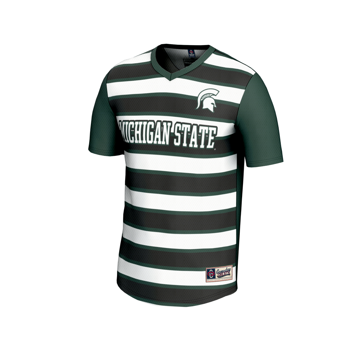Michigan State Spartans Collegiate Soccer NIL Pick-A-Player Fashion Jersey - Green/Black