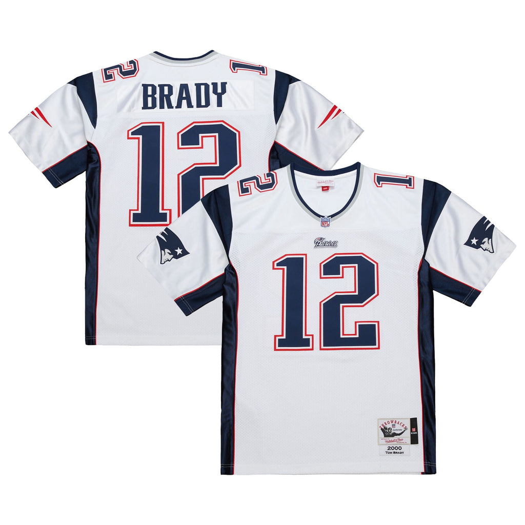 New England Patriots Tom Brady White 2000 Authentic Jersey