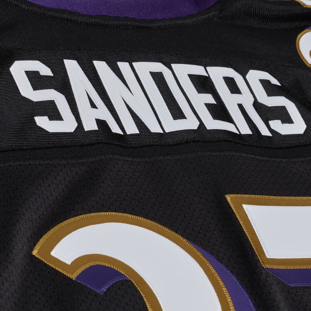 Baltimore Ravens Deion Sanders Black 2005 Authentic Throwback Jersey