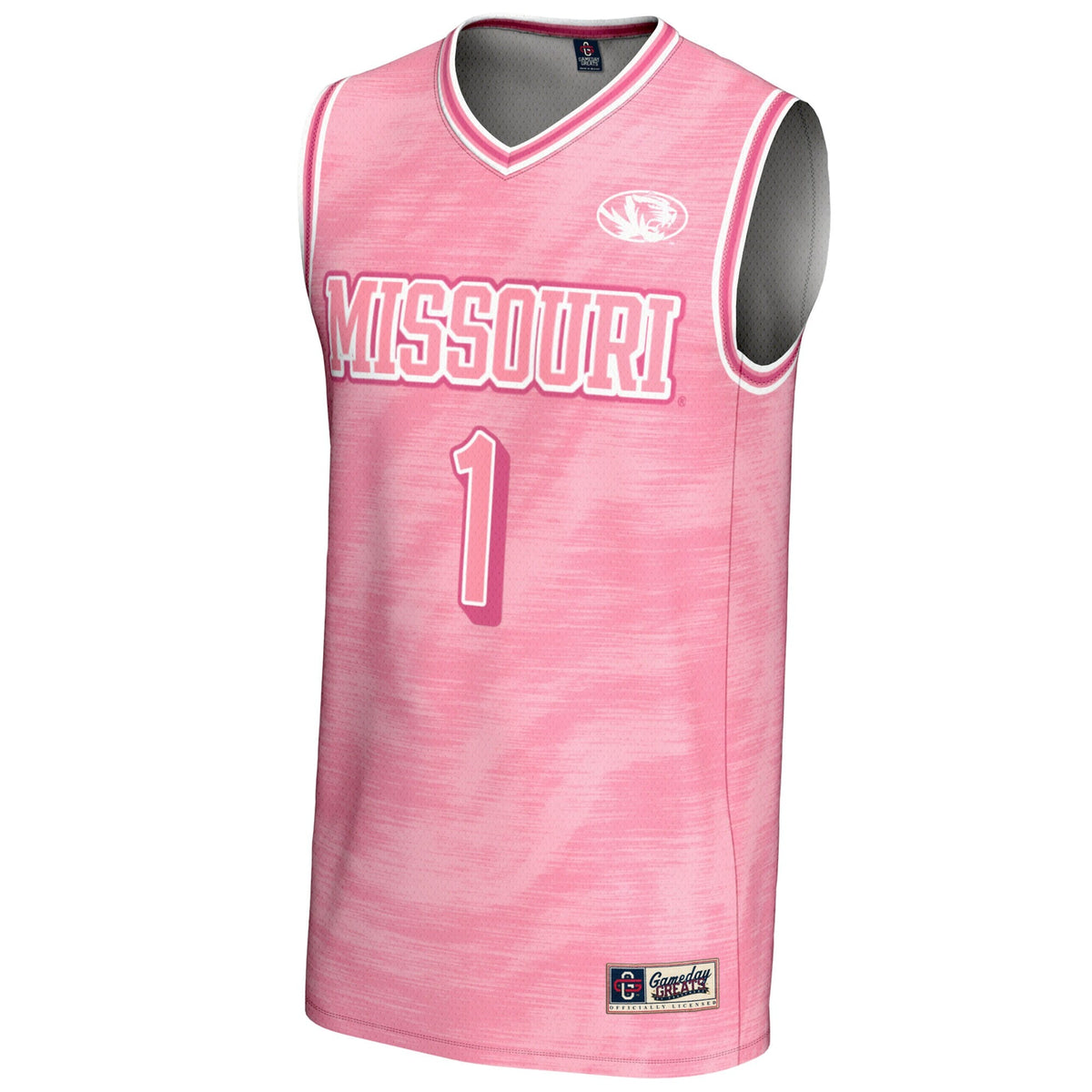 #1 Missouri Tigers Lightweight Basketball Fashion Jersey - Pink
