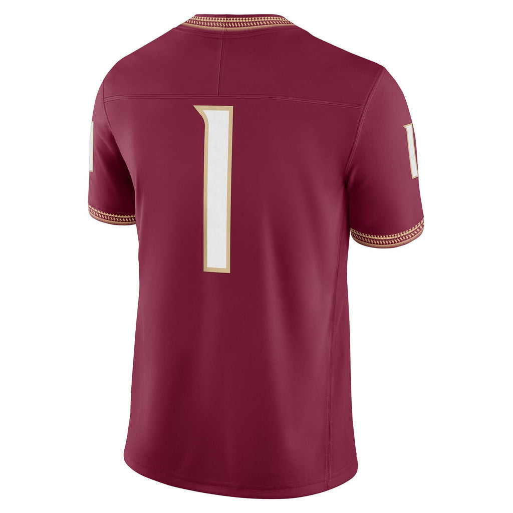 #1 Florida State Seminoles Home Vapor F.U.S.E. Stitched Limited Jersey - Garnet