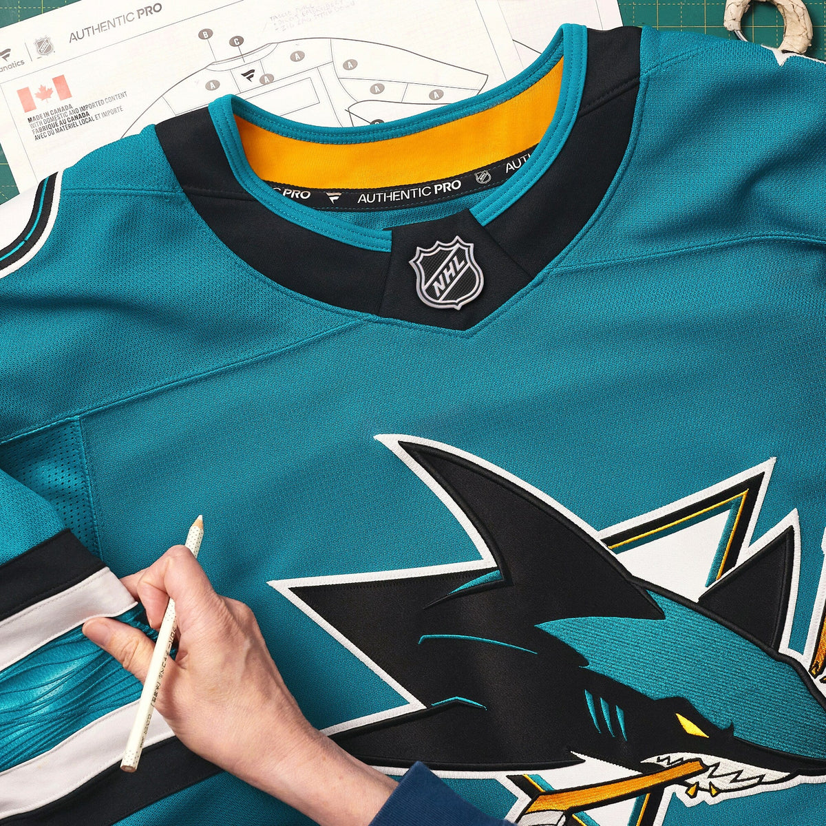 San Jose Sharks Teal Home Authentic Pro Custom Jersey