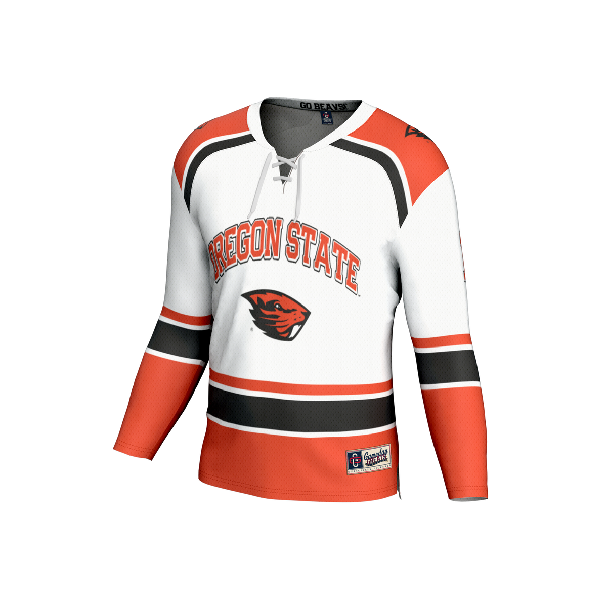 #1 Oregon State Beavers Lightweight Hockey Fashion Jersey - White