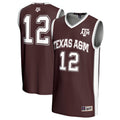#12 Texas A&M Aggies Basketball Lightweight Fashion Jersey - Maroon