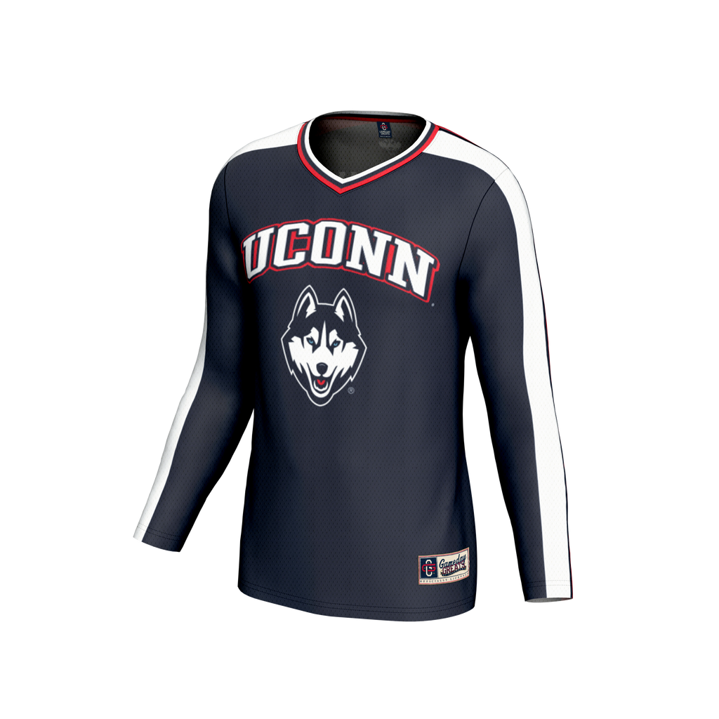 UConn Huskies NIL Pick-A-Player Lightweight Collegiate Volleyball Fashion Jersey - Navy