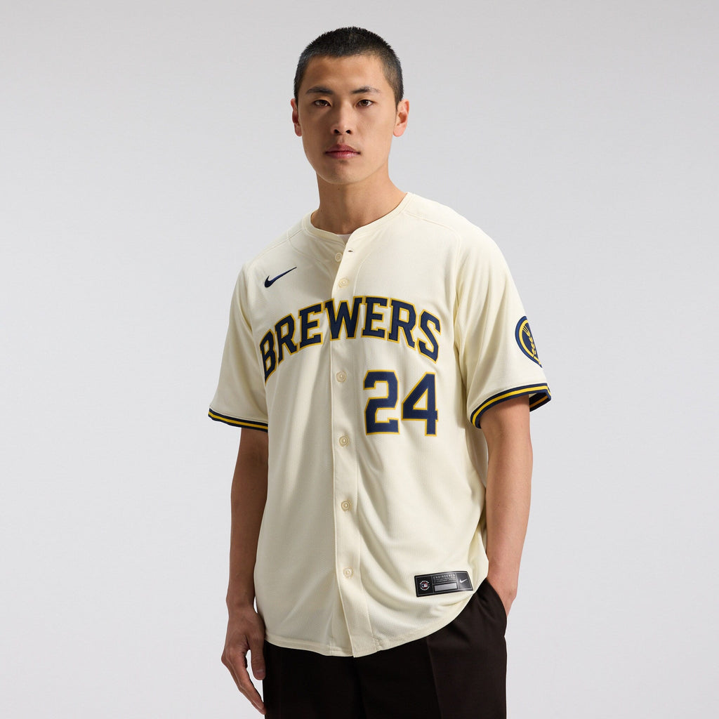Milwaukee Brewers William Contreras Cream Home Limited Player Jersey