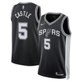 San Antonio Spurs Icon Swingman Jersey - Black - Stephon Castle