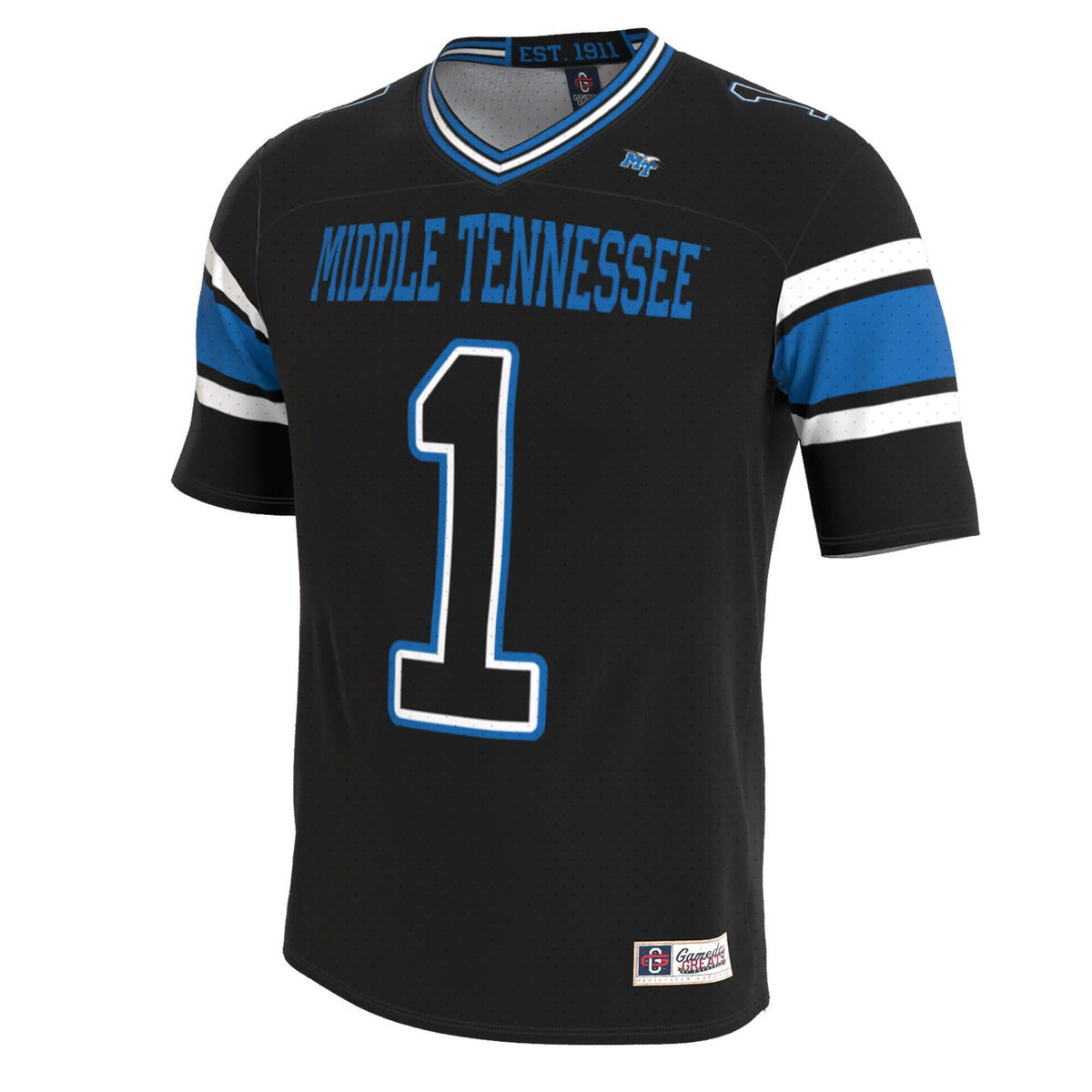 MTSU Blue Raiders Lightweight Collegiate Football Blackout Fashion Jersey