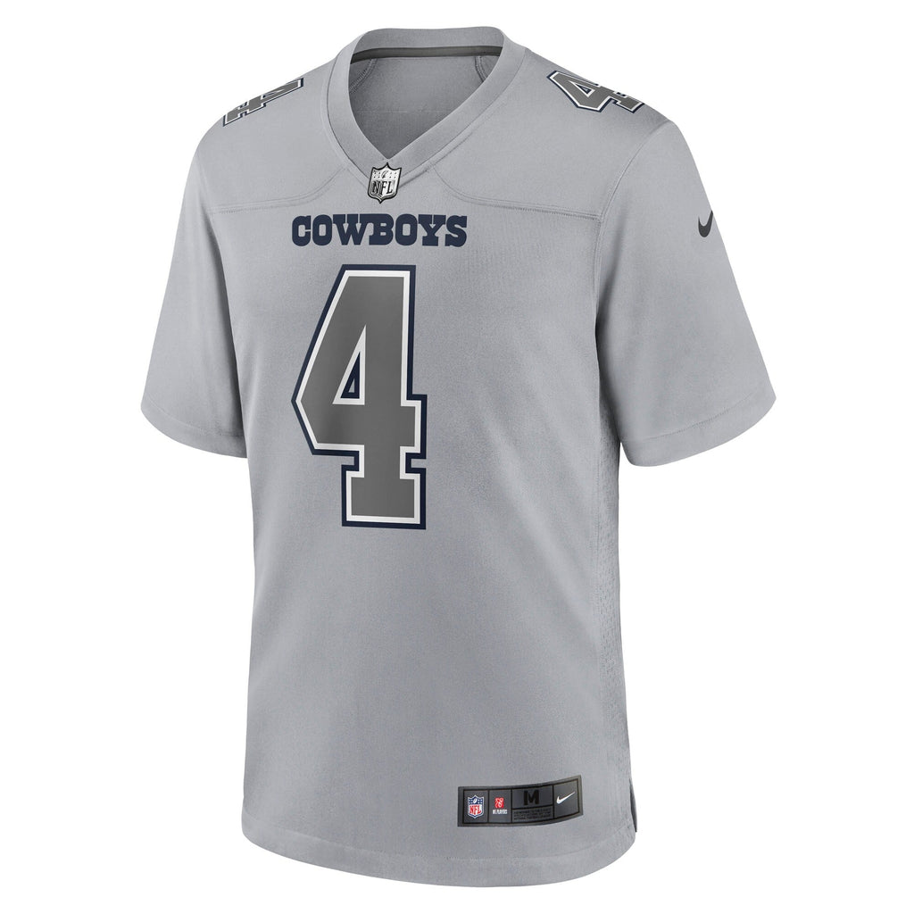 Dallas Cowboys Dak Prescott Gray Atmosphere Fashion Game Jersey