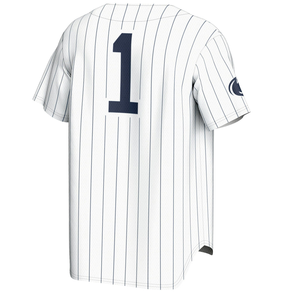 #1 Penn State Nittany Lions Lightweight Baseball Fashion Jersey - White
