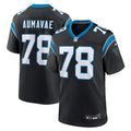 Carolina Panthers Popo Aumavae Black Team Game Jersey