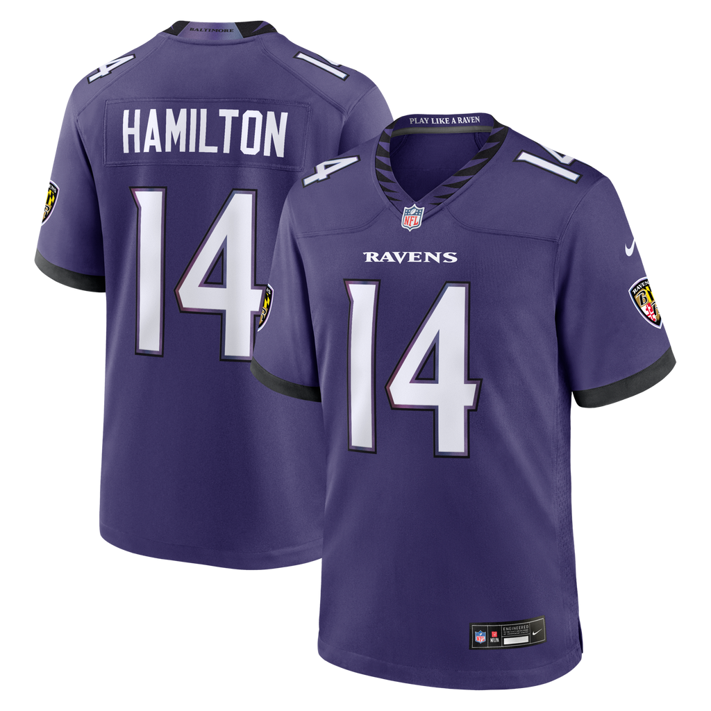 Baltimore Ravens Kyle Hamilton Purple Team Game Jersey