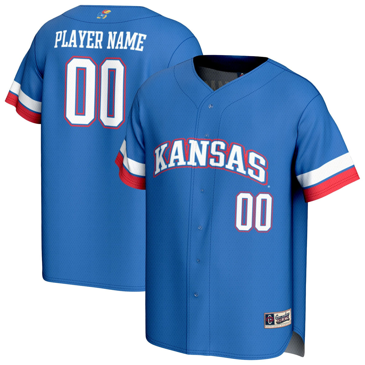 Kansas Jayhawks NIL Pick-A-Player Lightweight Baseball Jersey - Royal