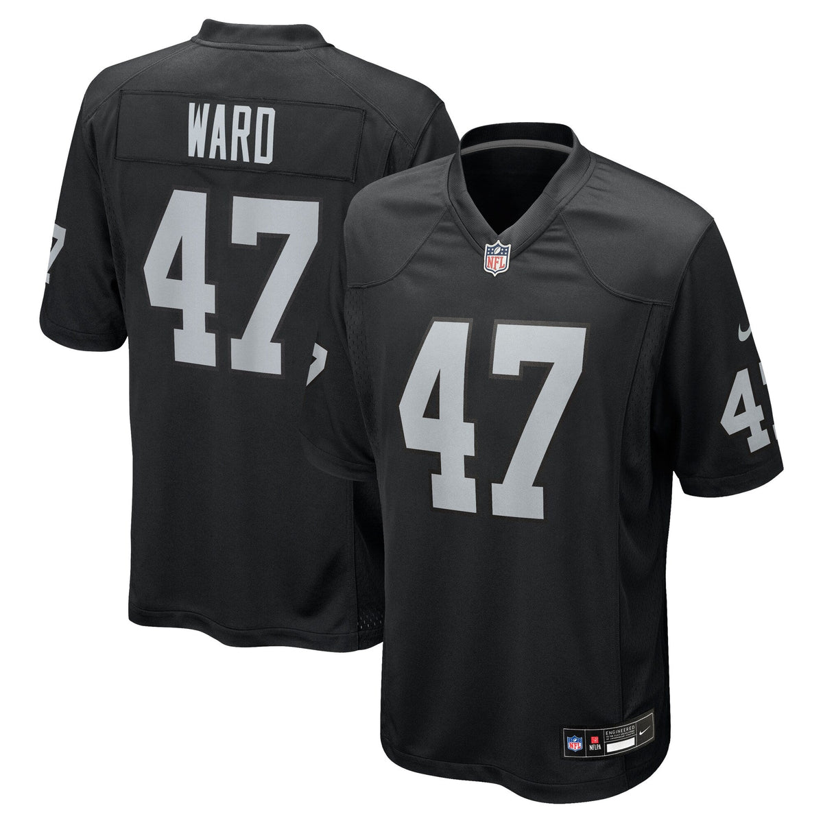 Las Vegas Raiders Alex Ward Black Team Game Jersey