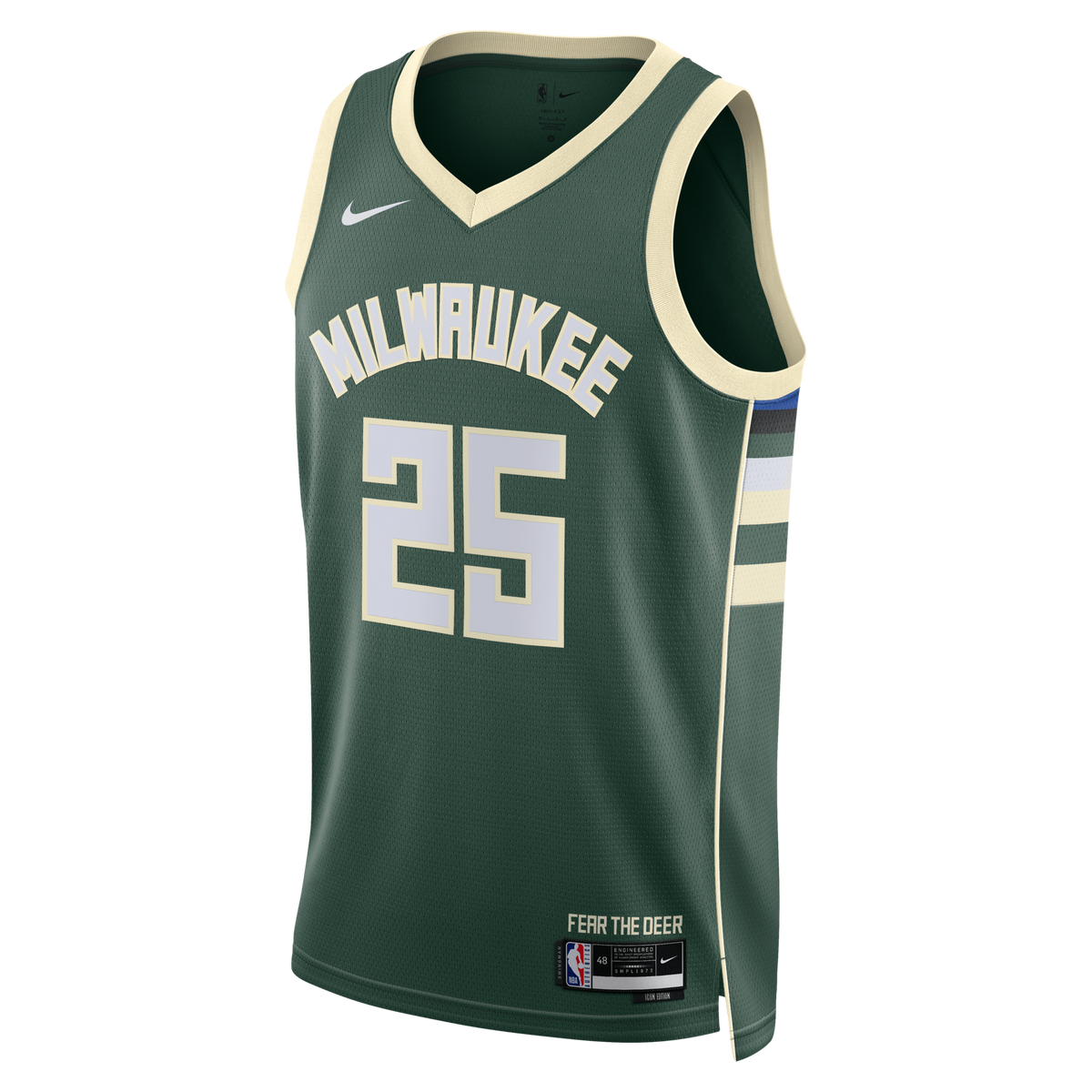 Milwaukee Bucks Icon Edition Swingman Jersey - White - Kasparas Jakučionis