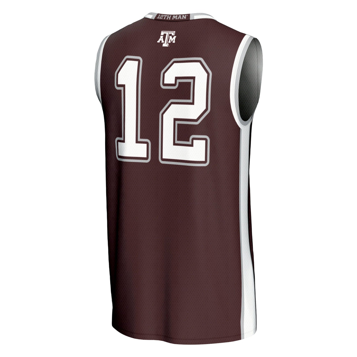 #12 Texas A&M Aggies Basketball Lightweight Fashion Jersey - Maroon
