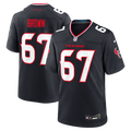 Houston Texans Evan Brown Navy Team Game Jersey