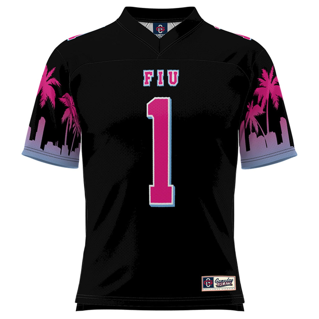#1 FIU Panthers Miami Vice Football Jersey - Black