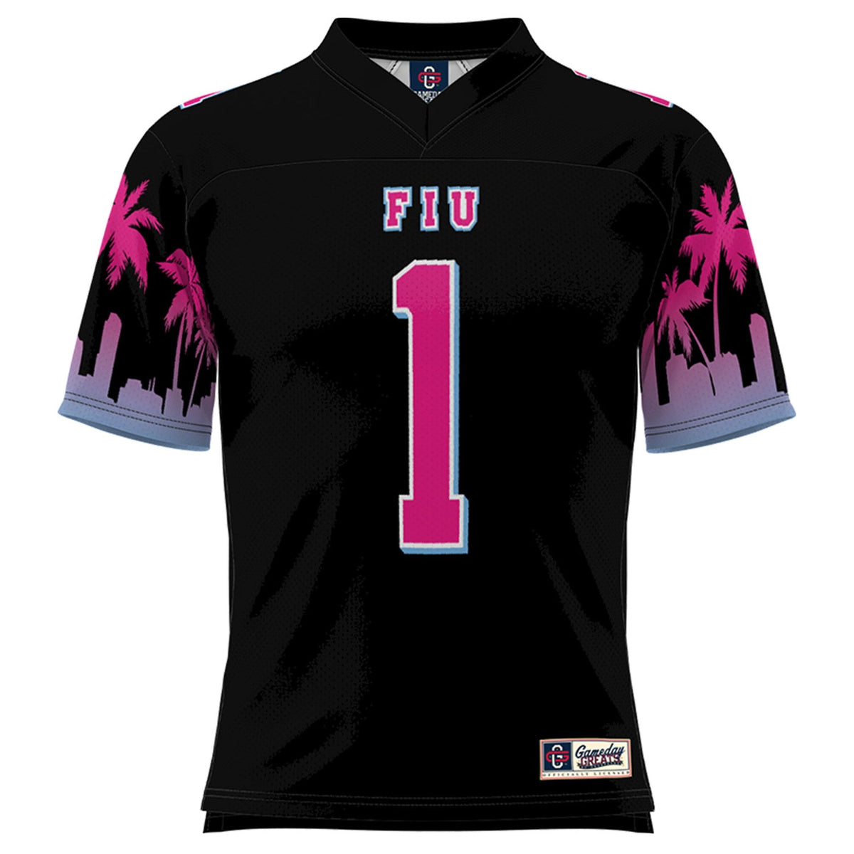 #1 FIU Panthers Miami Vice Football Jersey - Black