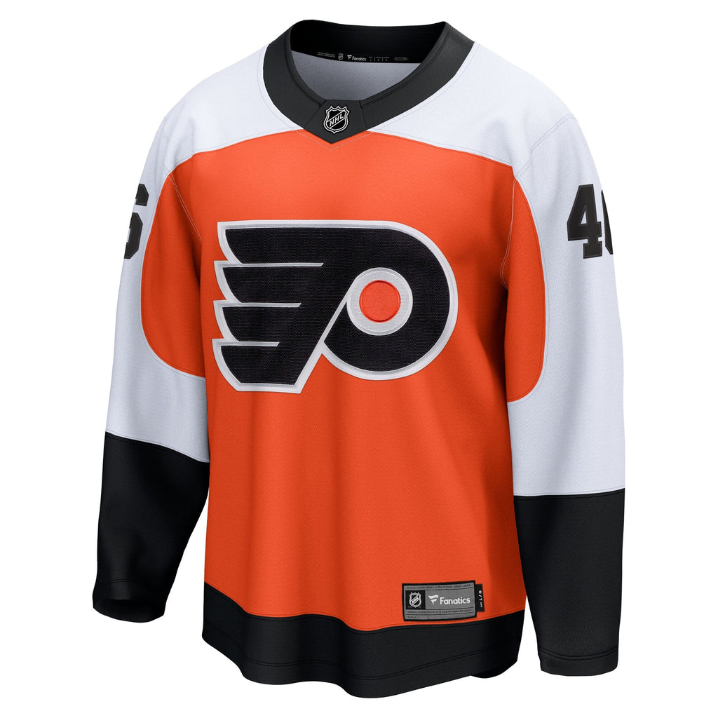 Philadelphia Flyers Trevor Zegras Orange Home Breakaway Jersey